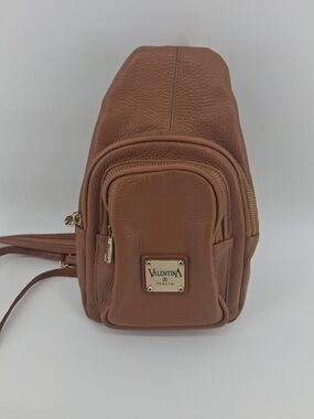 Valentina Brown Leather Shoulder Bag